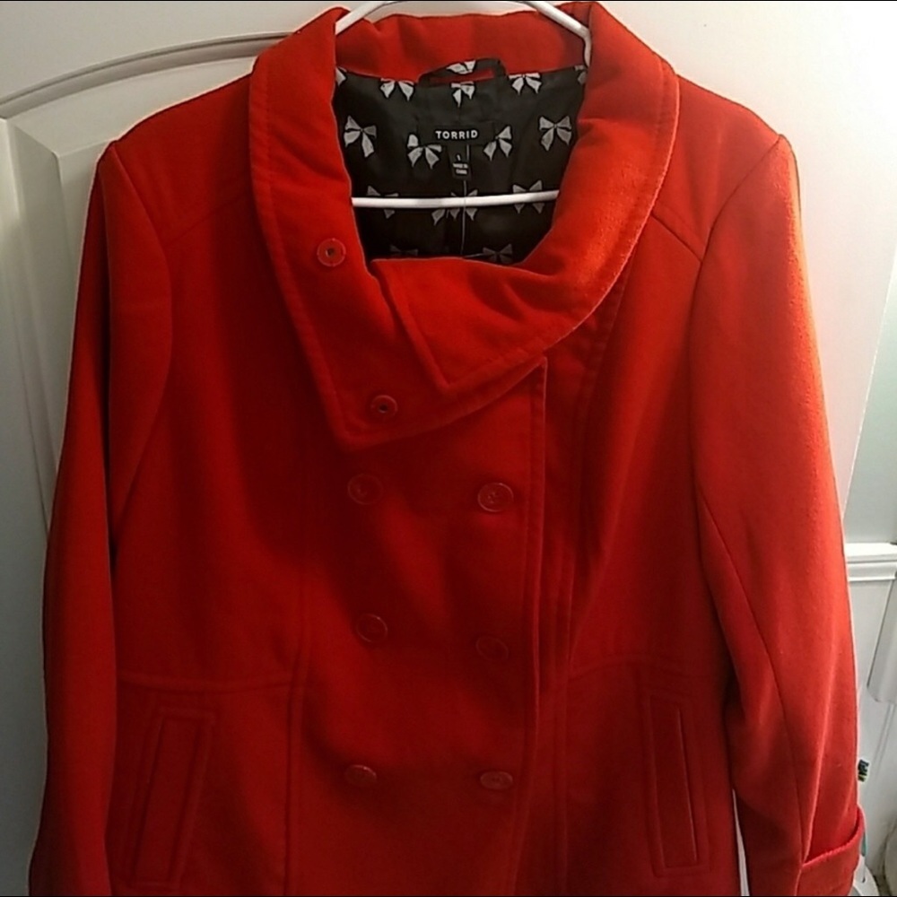 Torrid Red Peacoat ❤️